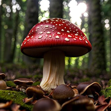 00163-733616108-masterpiece, intricate photo, precisely elaborated detailed mushroom with red cap in the forest, background forest, sharp foregr.jpg